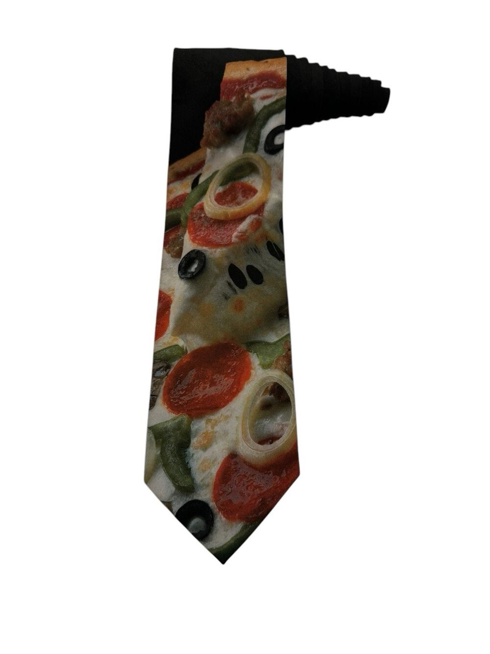 Ralph Marlin Pizza 1998 Food Vintage Novelty Necktie 100% Polyester
